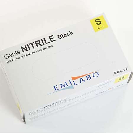 Image de GANT NITRILE NOIR 6/7 BOITES DE 100
