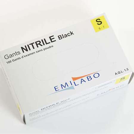 GANT NITRILE NOIR S BOITES DE 100