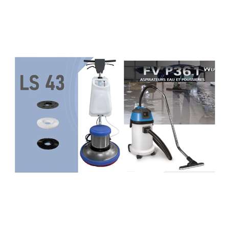 Image de PACK MONOMBROSSE MONO-VITESSE LS43+ ASPIRATEUR FVP 36.1